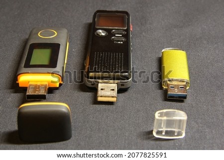 Mp3 player. Voice recorder. Flash card. Modern electronics 