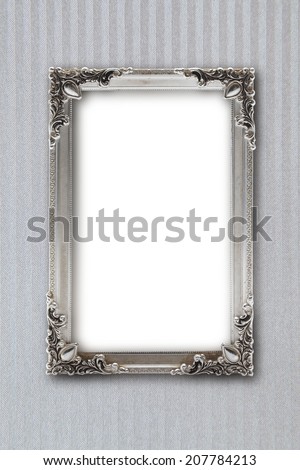 silver picture frame on background with effects