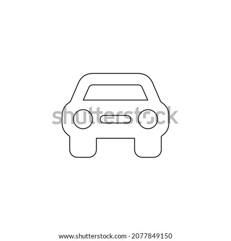 Car icon vector. Line drawing symbol. Logo illustration.