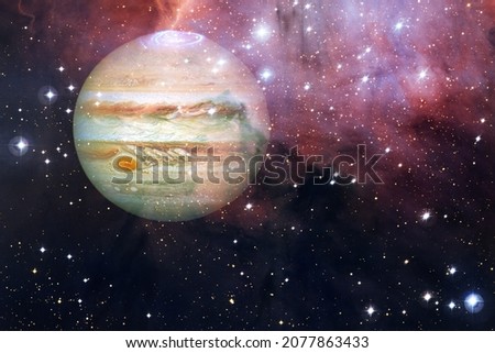 Jupiter. Solar system. Cosmos art. Elements of this image furnished by NASA
