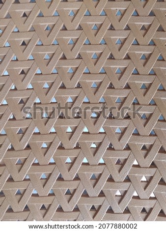 brown triangle pattern wall decoration