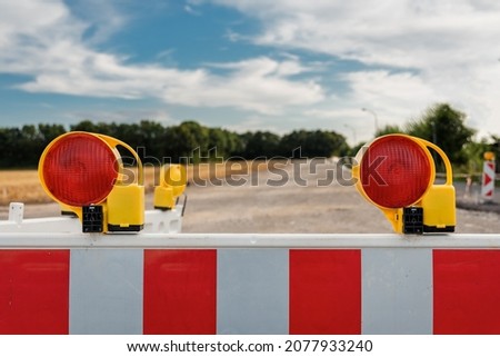 Barrier at a road construction site