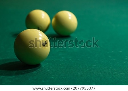 billiard ball number three. a game for everyone. background picture. space for printing.