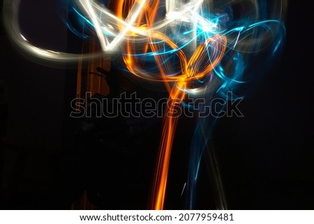light painting with color combination