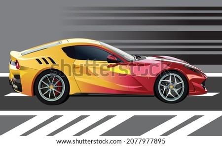 sports car concept design vector
