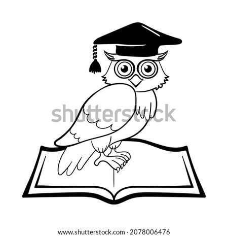 Owl line icon. Owl, books, knowledge. School concept. Vector illustration can be used for topics like studies, schooling, education