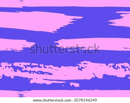 Trendy watercolor pattern with colored stripes painted with a brush. Trendy abstract seamless pattern. Sample of fashionable style. Abstract texture. Grunge background. Vector.