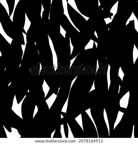 seamless vector repeat asbtract pattern with black shapes randomly arranged on a white background