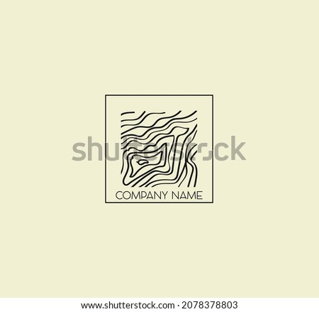 beautiful logo with landscape relief
