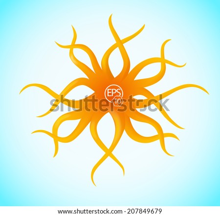 Abstract sun symbol illustration