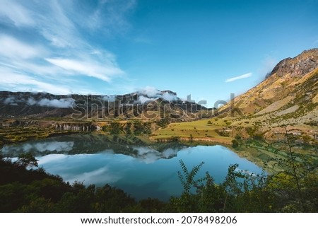 Lake in the mountains. Stunning landscape of Dagestan