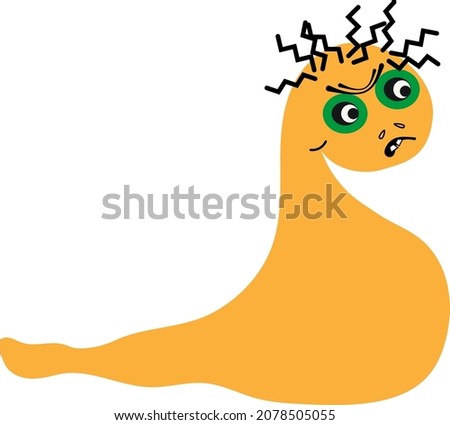 Angry monster, illustration, vector, on a white background.