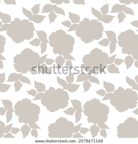 Roses seamless pattern for textile, spring flower pastel color, vector background
