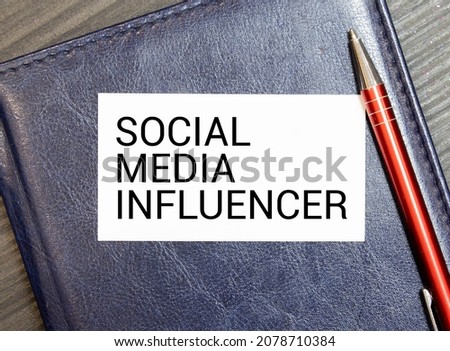 letters making Social Media Influencer text. Concept image