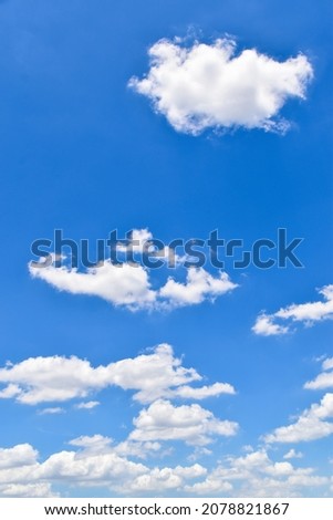 Clouds in the bright sky in the summer