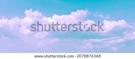abstract cloudy background blue and purple pastel color, panoramic background