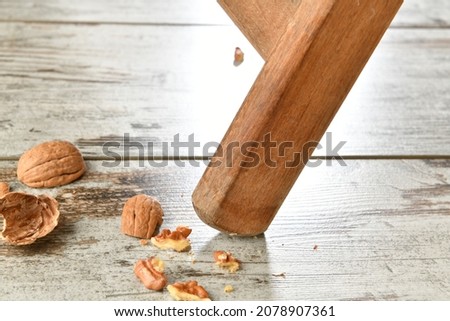Lifehack; Rub a walnut on damaged wooden furniture to cover up dings     
