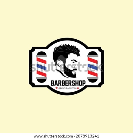 Barbershop haircut hairstyle vector icon