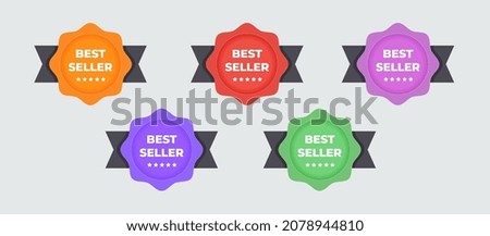 Best seller vector 3d icon logo badge icon with ribbon design template