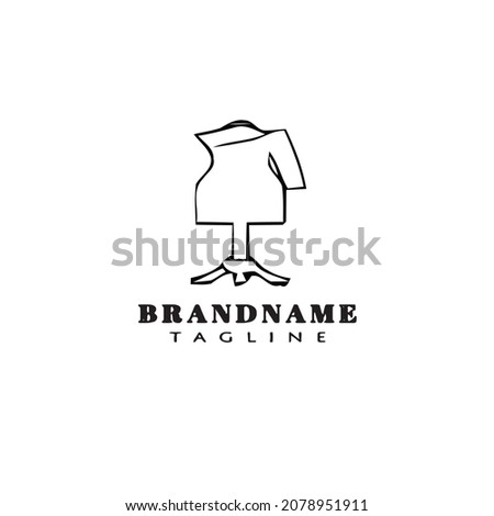 bridesmaid logo cartoon icon design template black modern vector illustration