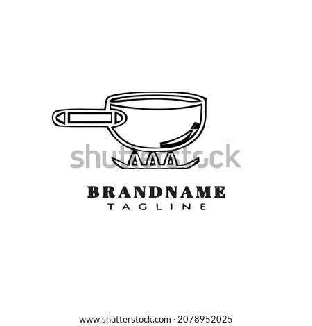 boiling water logo cartoon icon template black modern isolated vector illustration