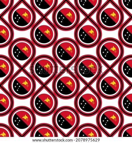 seamless pattern of papua new guinea flag. vector illustration