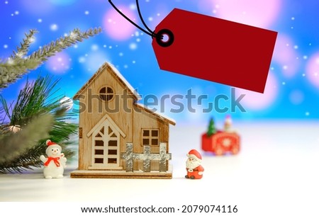 Christmas and Happy New Year background. Winter season holiday discount on boxing day. Shopping on end of year sale.