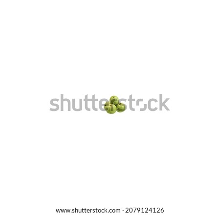 A close up shot of guava fruit isolated on white background.