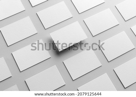 Branding stationery mockup template, minimalistic and clean, real photo, business cards, envelope. Blank isolated on a white background to place your design. 