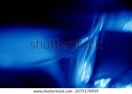 horizontal abstract background in deep blue with lights