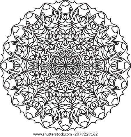 Mandala coloring relaxation anti stress meditation decorative drawing