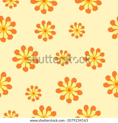 Seamless pattern with elements of flowers, leaves on packages, gifts, graphic textures for fashion, nature, fashion, vintage style