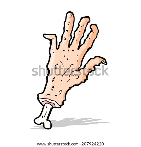 cartoon gross severed hand
