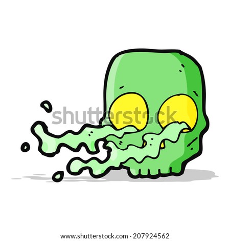 cartoon gross skull