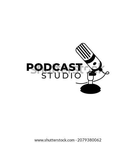 Podcast radio Logo Vector Icon Illustration
