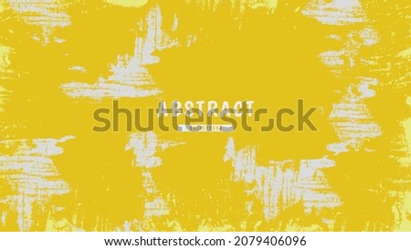 Abstract Old Yellow Grunge Paint Texture In White Background