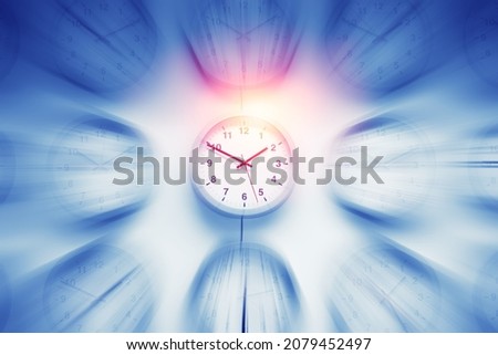 Fast speed times clock business working hours moving concept Royalty-Free Stock Photo #2079452497