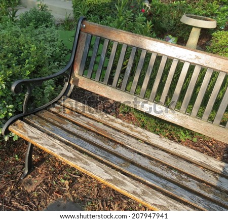Park bench. 