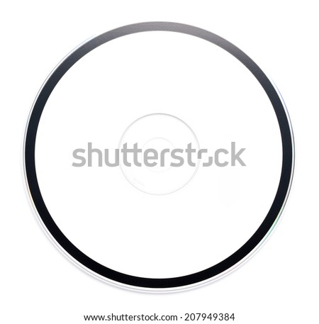 Blank White CD Disk on White background