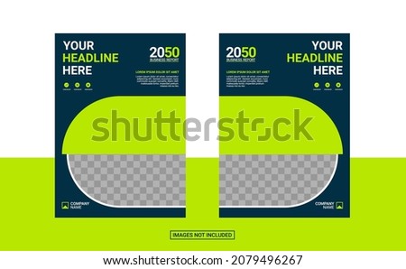 corporate book cover design template. annual report and business catalog  magazine  flyer.
