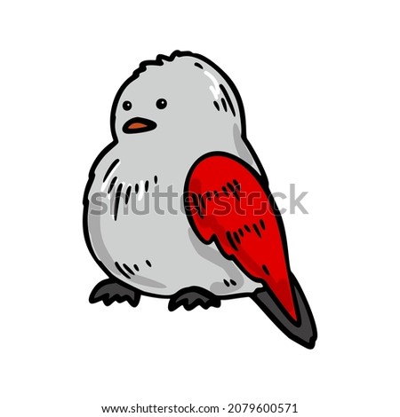Hand drawn bird. Vector illustration