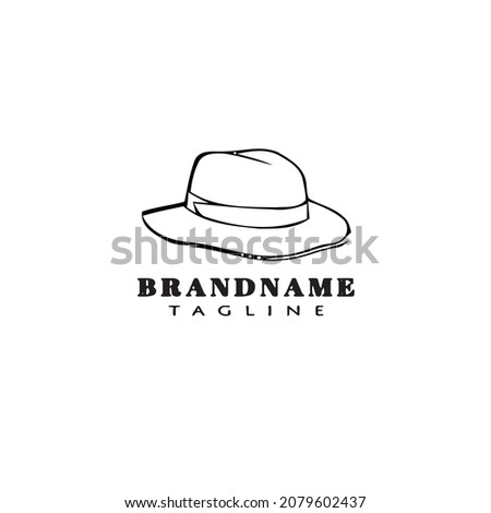 hat logo cartoon icon design template cute modern isolated vector illustration
