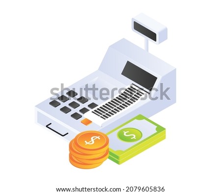 Finance and accountant icons in isometric style