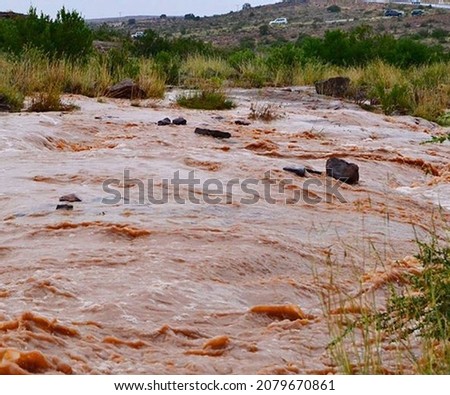 A valley after rain in a picture showing the beauty of nature in the Kingdom of Saudi Arabia