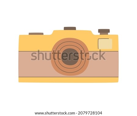 Retro camera isolated on a white background