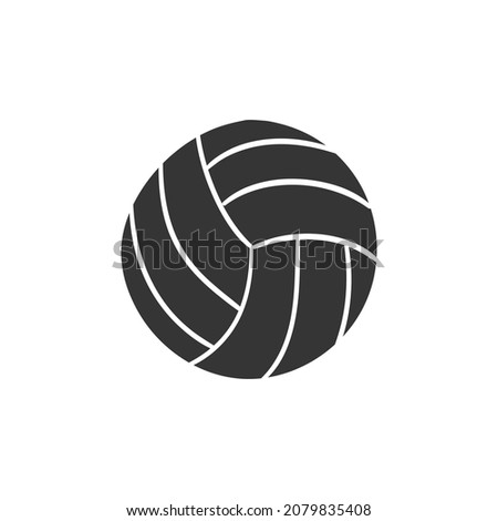 Volleyball Icon Silhouette Illustration. Volley Ball Vector Graphic Pictogram Symbol Clip Art. Doodle Sketch Black Sign.