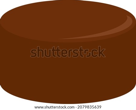 Round milk chocolate vector illustration