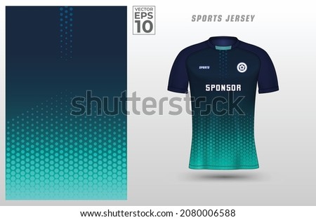 T-shirt sport design template for soccer jersey. Sport uniform in front view. Tshirt mock up for sport club. Vector Illustration
