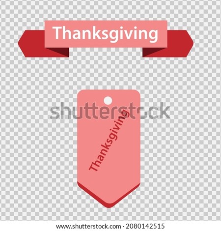 Thanksgiving tag simple clip art vector illustration 