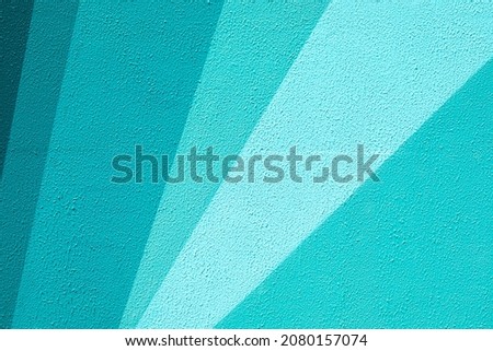 Gradient mint green teal urban wall texture. Modern pattern for wallpaper design. Creative urban city background for advertising mockups. Abstract open composition Minimal geometric style solid colors Royalty-Free Stock Photo #2080157074